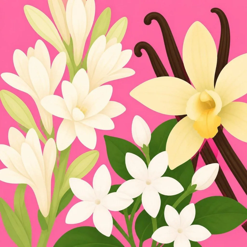 Vela aromática Nardos, Jazmín de la India y Vainilla