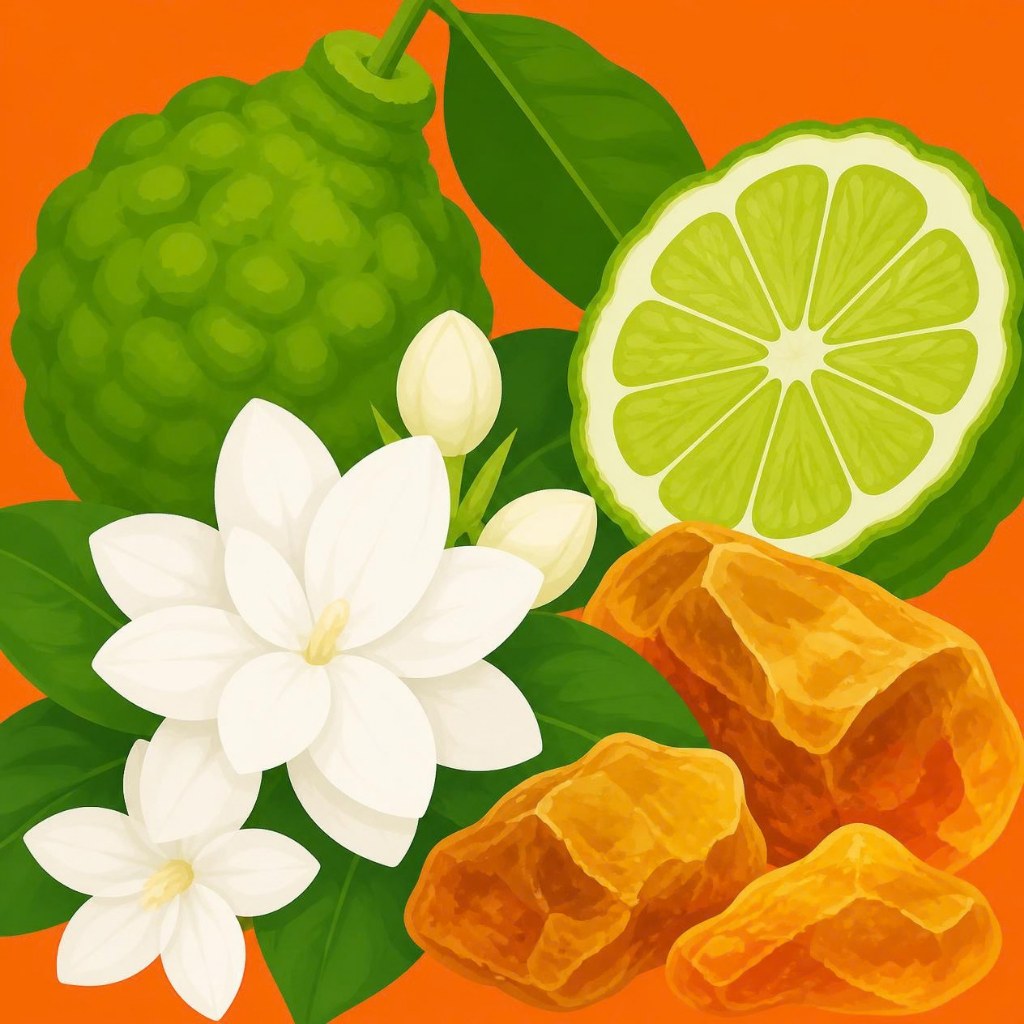 [9107] Vela aromática Bergamota Sampaguita Ambar